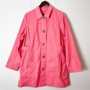 Eddie Bauer Coral Trench Coat Size Large